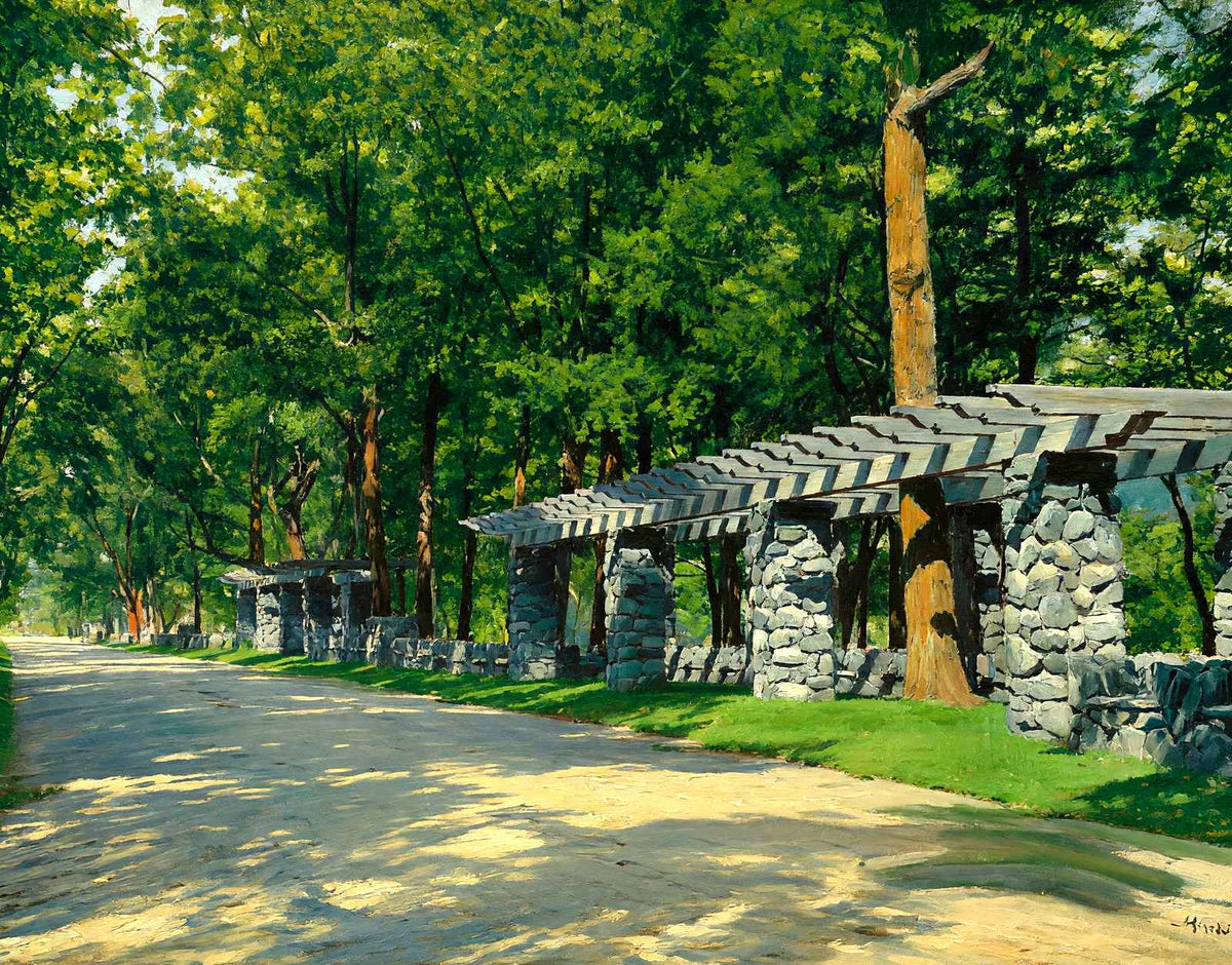 Lovers Lane at Duke's Farm, Somerville, NJ art print
