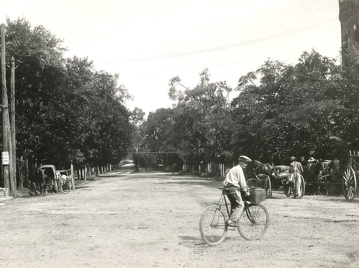 West Inniss Street from Square, Salisbury NC restored photo print