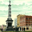 Soldiers Monument, New Castle PA in 1906 vintage print
