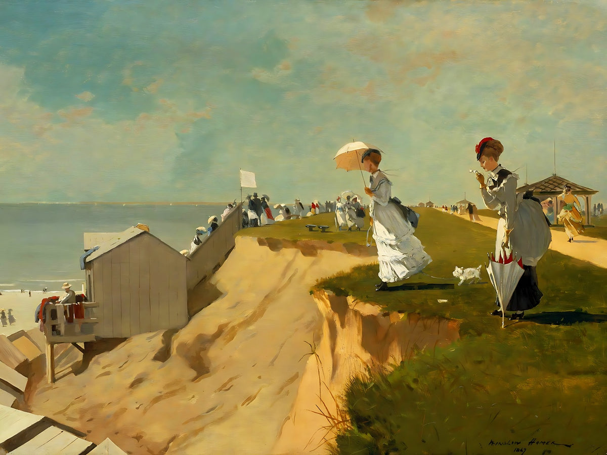 On the Beach, Long Branch, New Jersey art print by Winslow Homer (1869)
