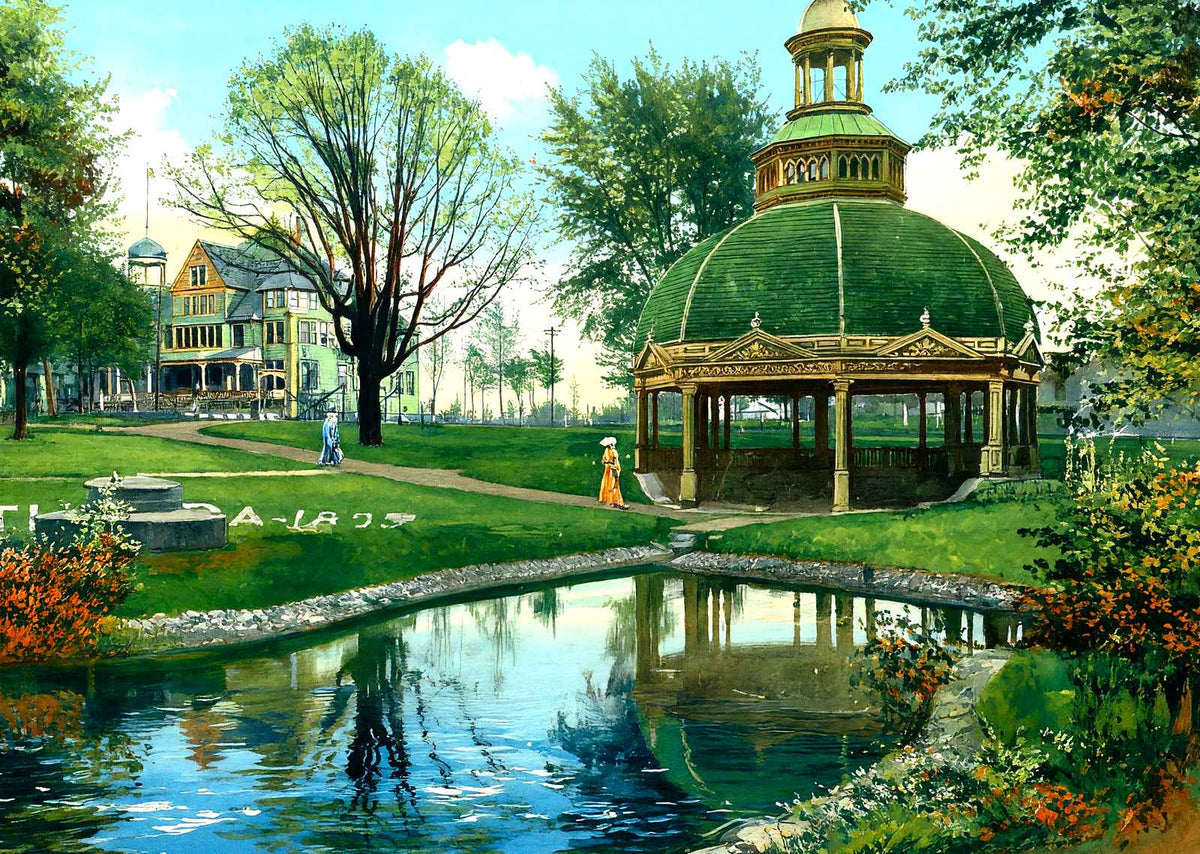 Bethesda Spring, Waukesha, WI in 1906 art print