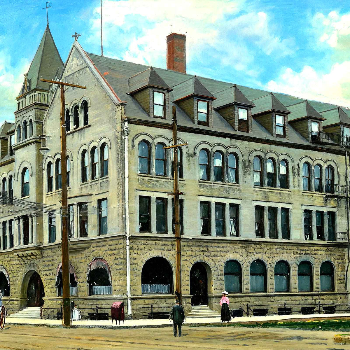 Foeste Hotel, Sheboygan, WI in 1907 art print