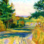 Billings Park Driveway, Superior, WI 1906 painting