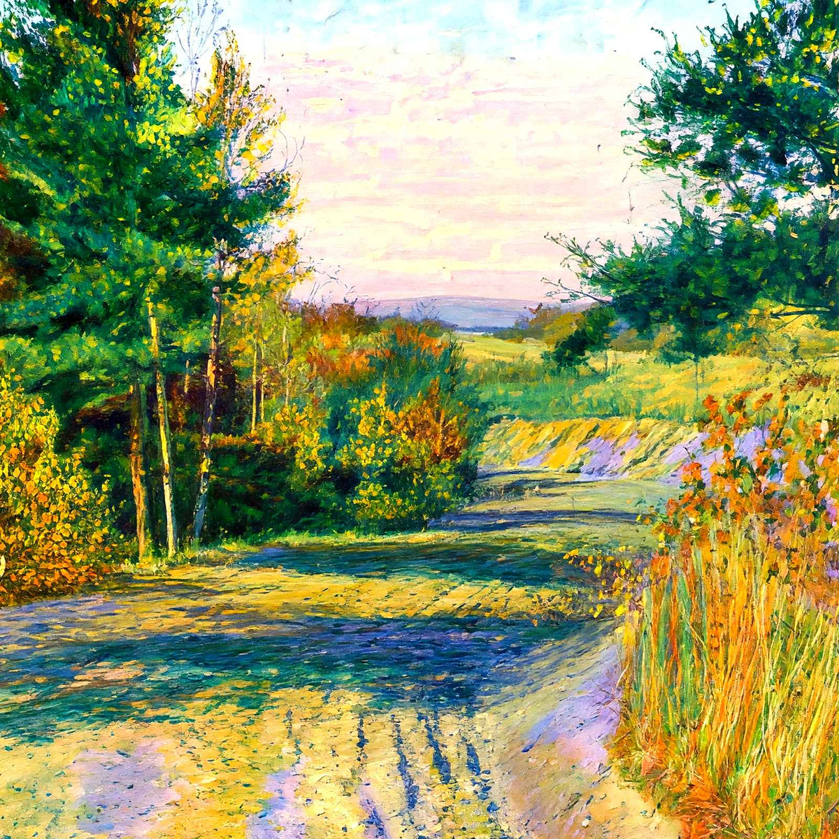 Billings Park Driveway, Superior, WI 1906 painting