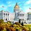 State Capitol, Harrisburg PA in 1906 vintage print