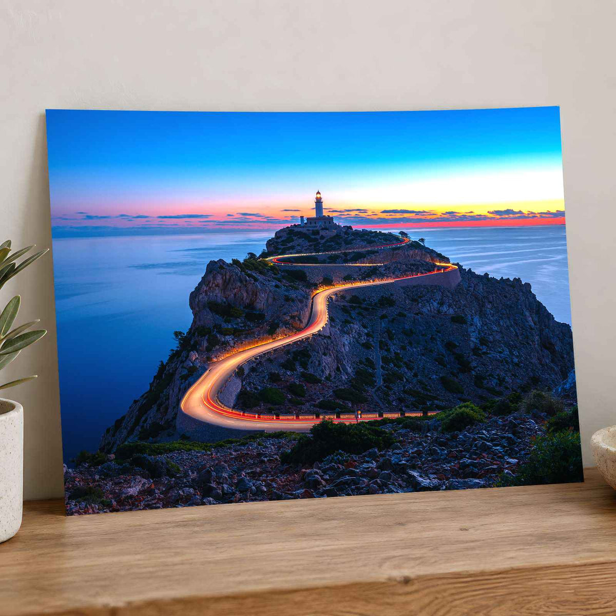Winding Road to Lighthouse in Spain by Petr Slováček Photo Print Wall Decor
