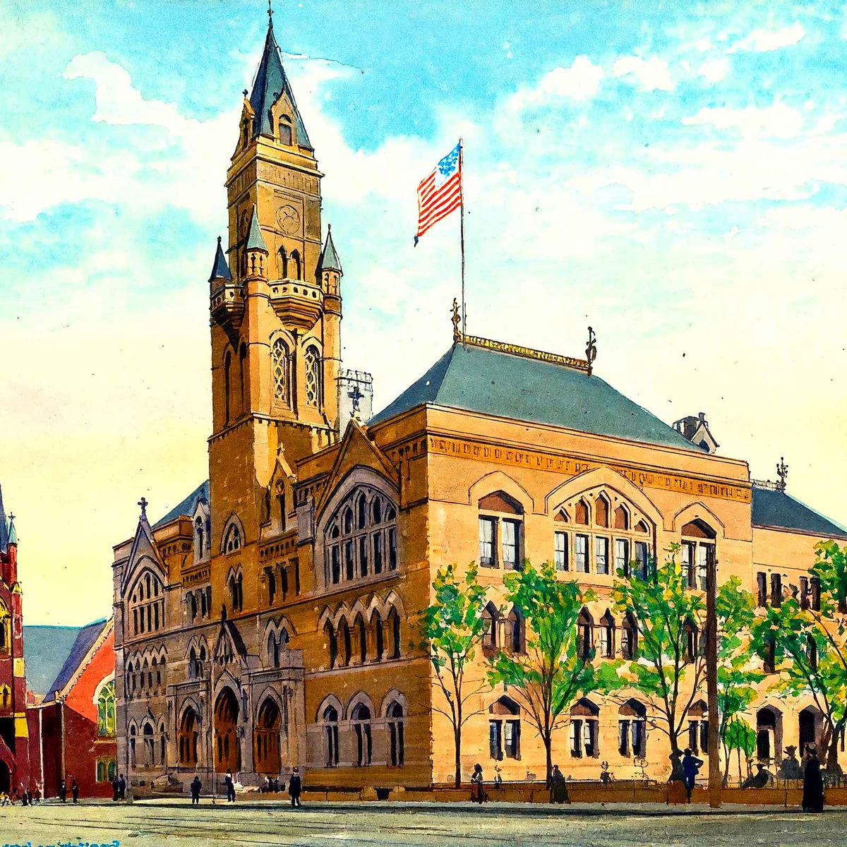 Custom House & Post Office, Nashville, TN art print