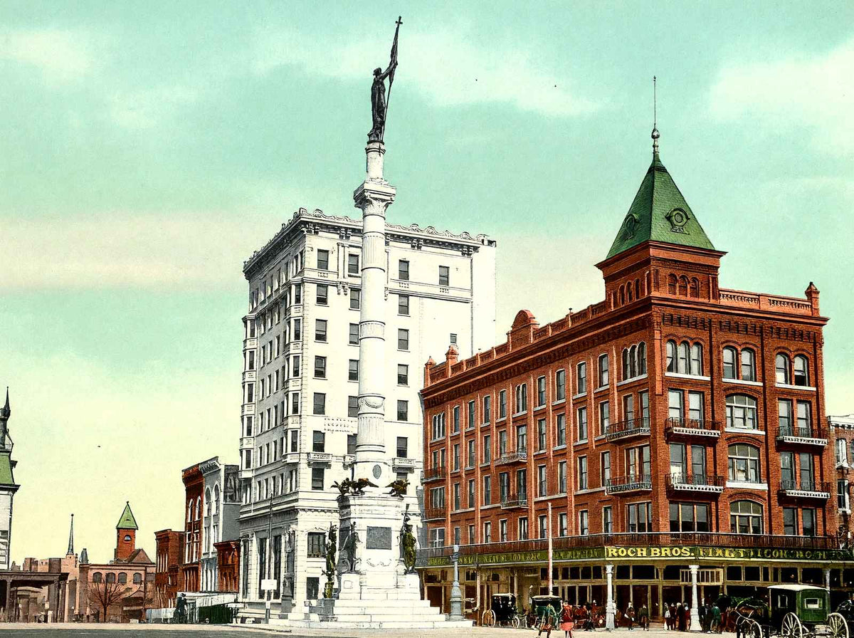 Allentown National Bank, PA in 1907 vintage print