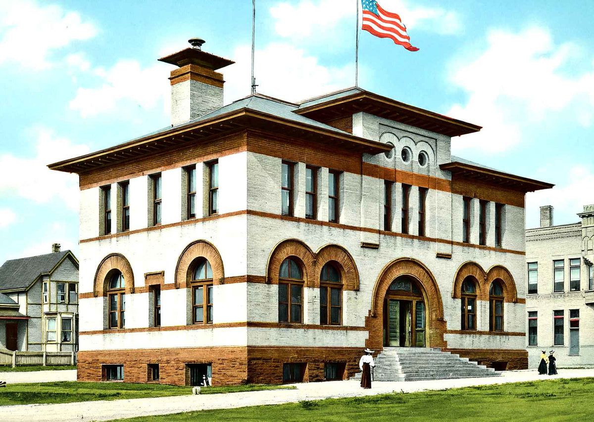 Post Office, Sheboygan, WI in 1907 vintage print
