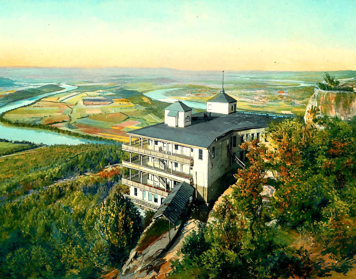 Point Lookout & Hotel, Chattanooga, TN (1905) art print