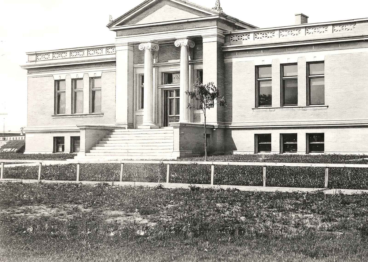 Historic Public Library, Neenah WI in 1905 vintage photo print