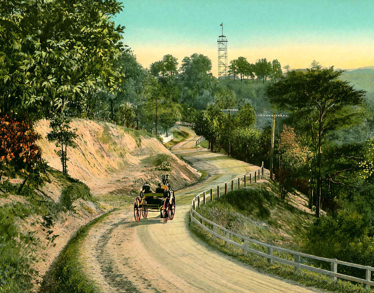 Government Blvd & Missionary Ridge, TN (1905) vintage print