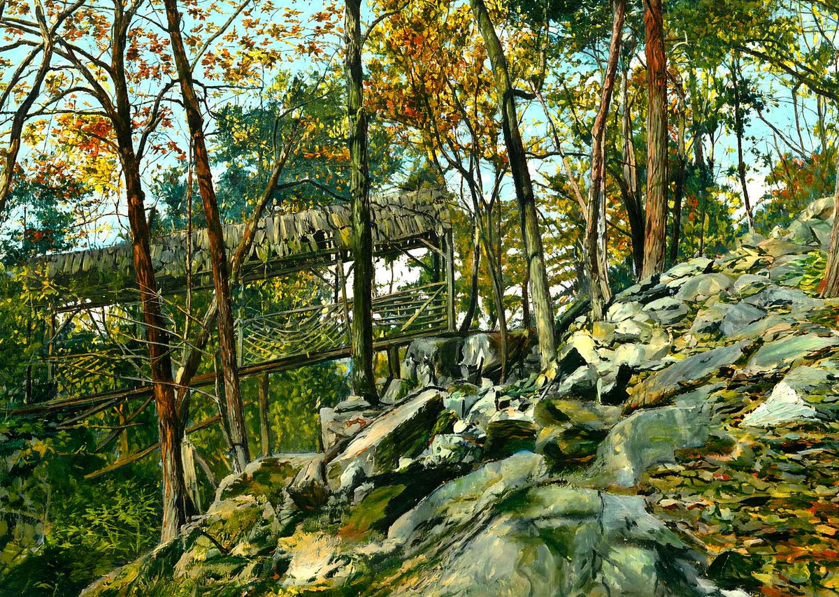 Lovers Retreat, Pen Mar PA in 1908 art print