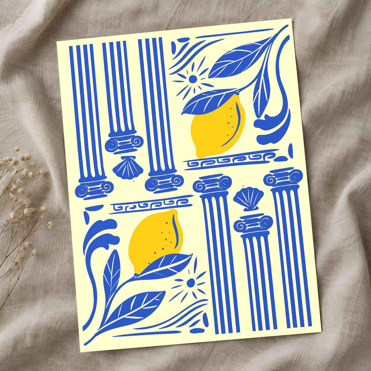 Pillars and Lemons by Ardian Pranomo Art Print Wall Decor