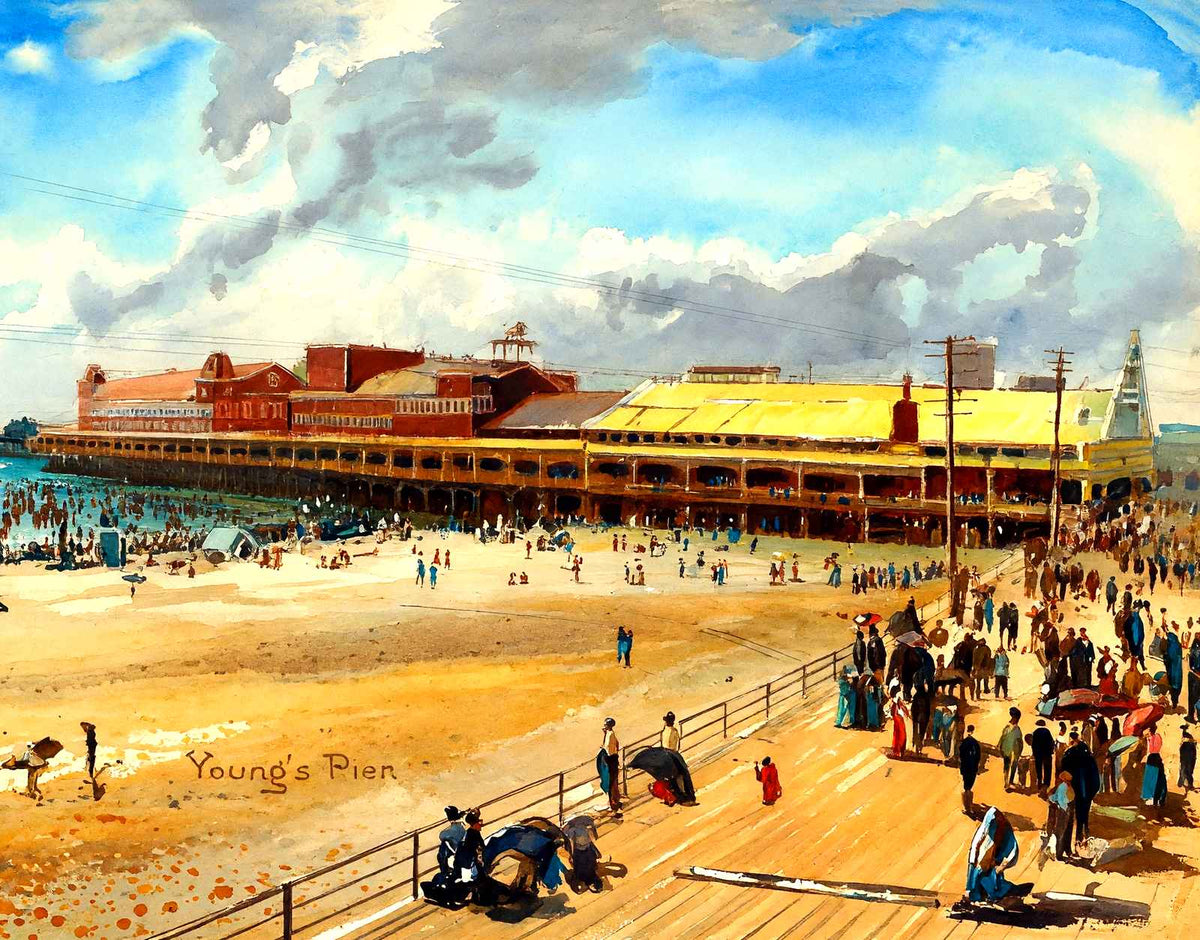 Young's Pier, Atlantic City, NJ in 1902 art print