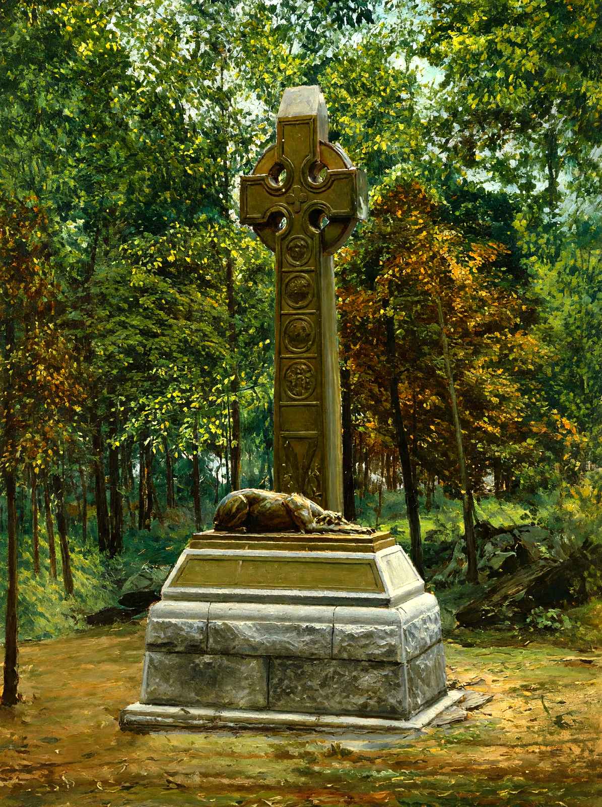 Irish Brigade Monument, Gettysburg PA in 1906 art print