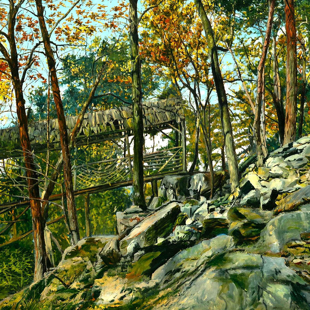 Lovers Retreat, Pen Mar PA in 1908 art print