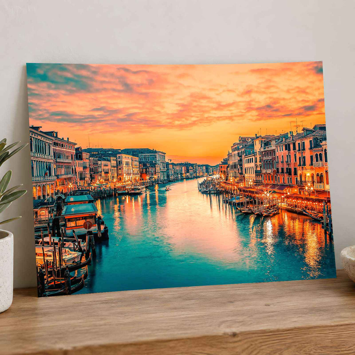 Grand Canal from Rialto Bridge, Venice, Italy Photo Print Wall Decor