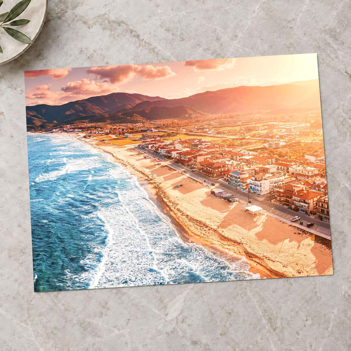 Sarti Resort Town in Halkidiki, Greece Photo Print Wall Decor