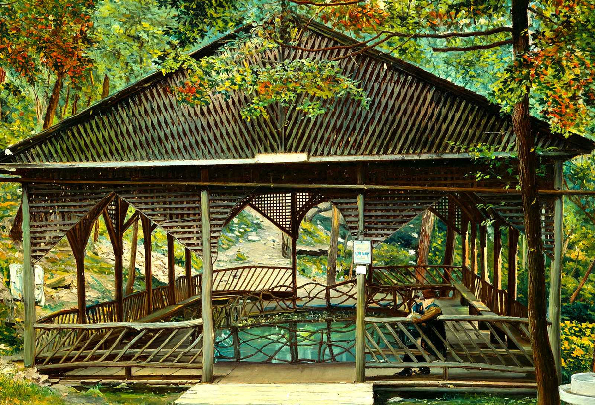 Glen Afton Springs, Pen Mar PA in 1908 art print
