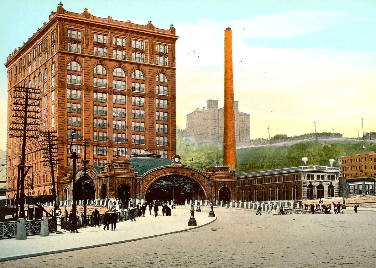 Union Station, Pittsburgh PA in 1906 vintage print