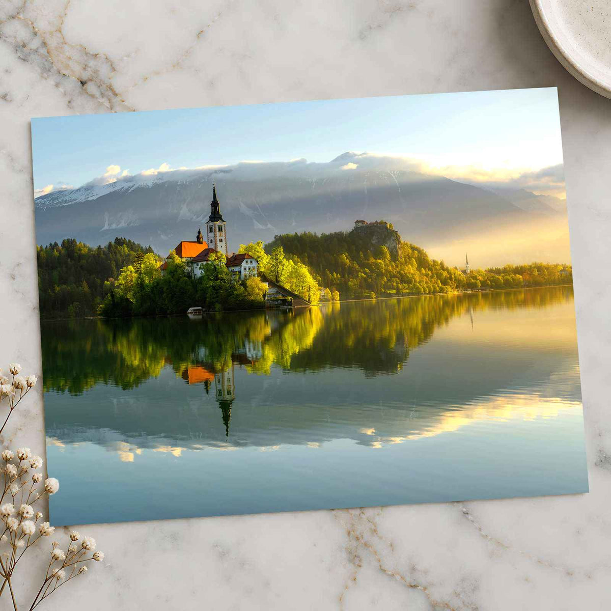 Church of the Assumption on Lake Bled by Ales Krivec Photo Print Wall Decor