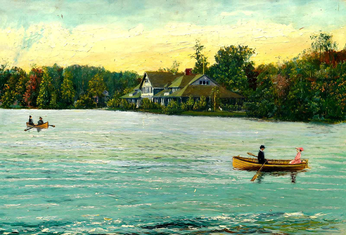 Lake at Lakemont Park, Altoona, PA in 1906 art print