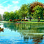 Lake on the Rumson Road, Red Bank, NJ in 1906 art print