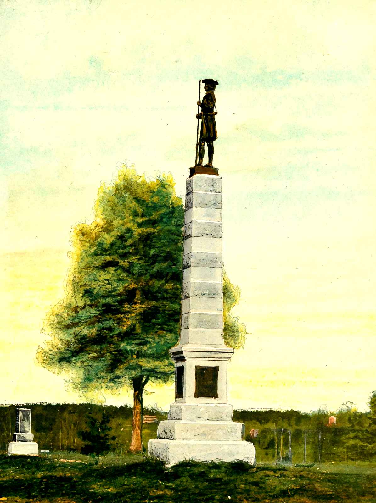 Colonial Monument, Greensboro, NC in 1906 art print