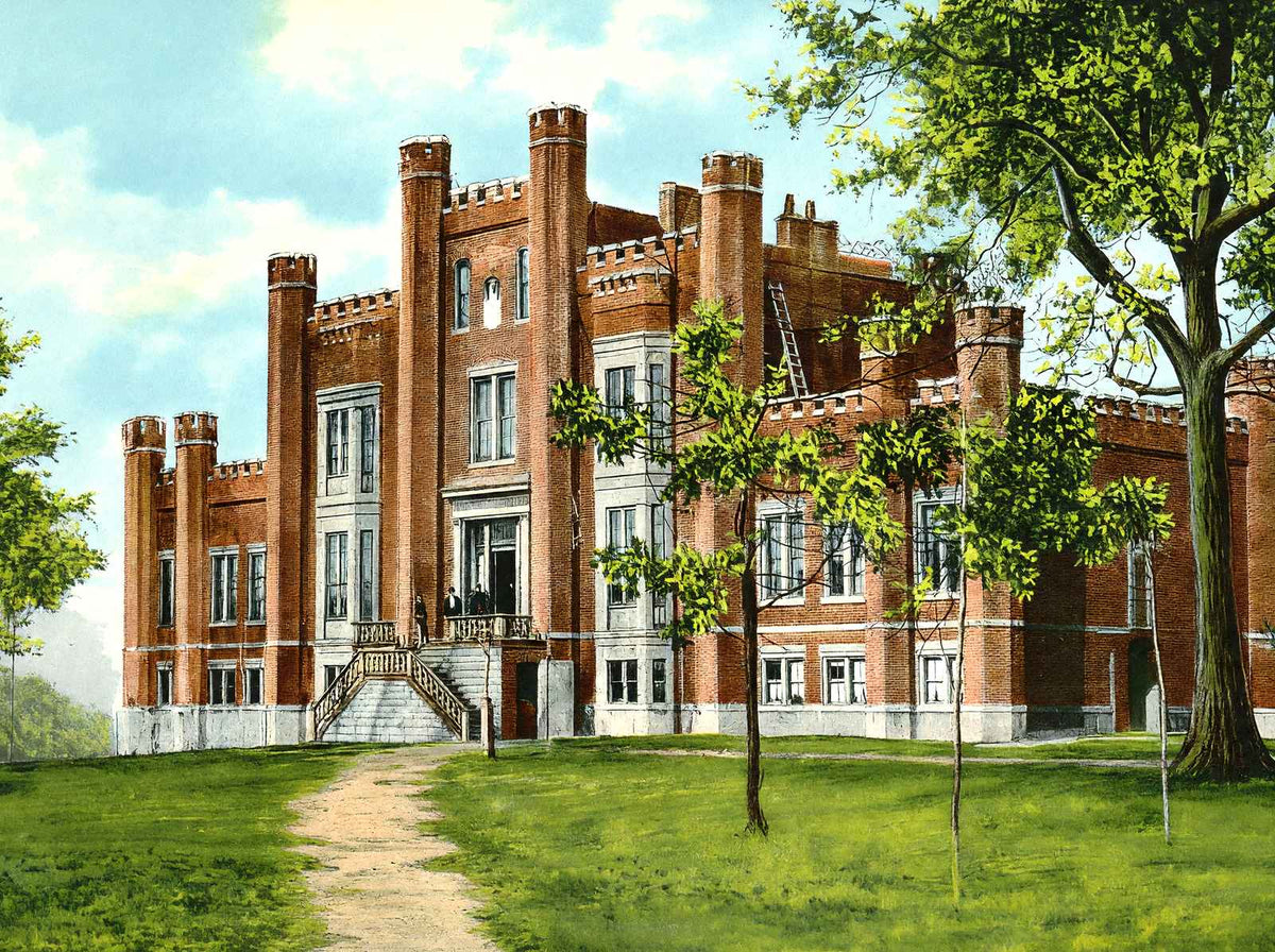 SW Presbyterian Univ, Clarksville, TN in 1907 vintage print