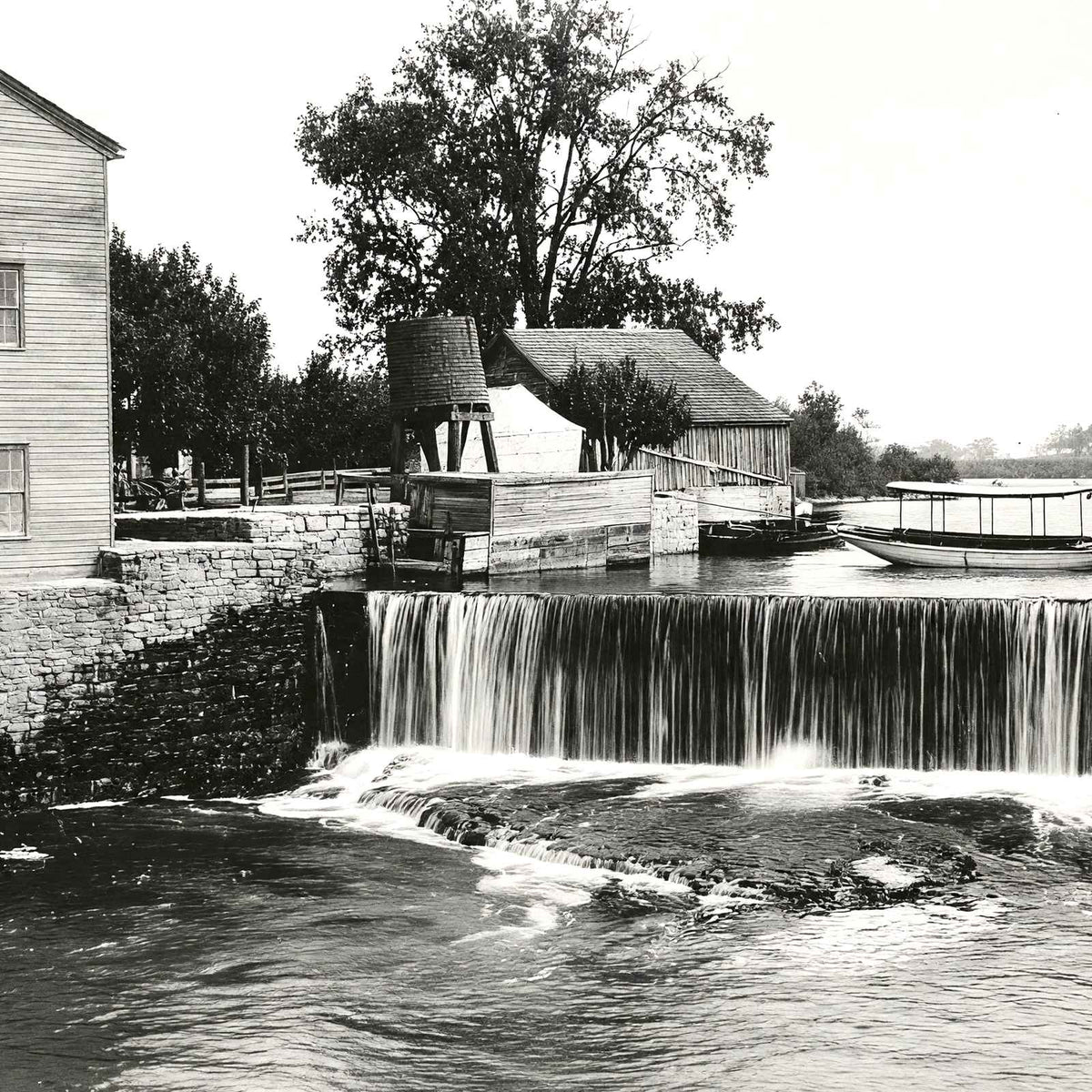Root River Rapids, Racine, WI in 1904 vintage photo print