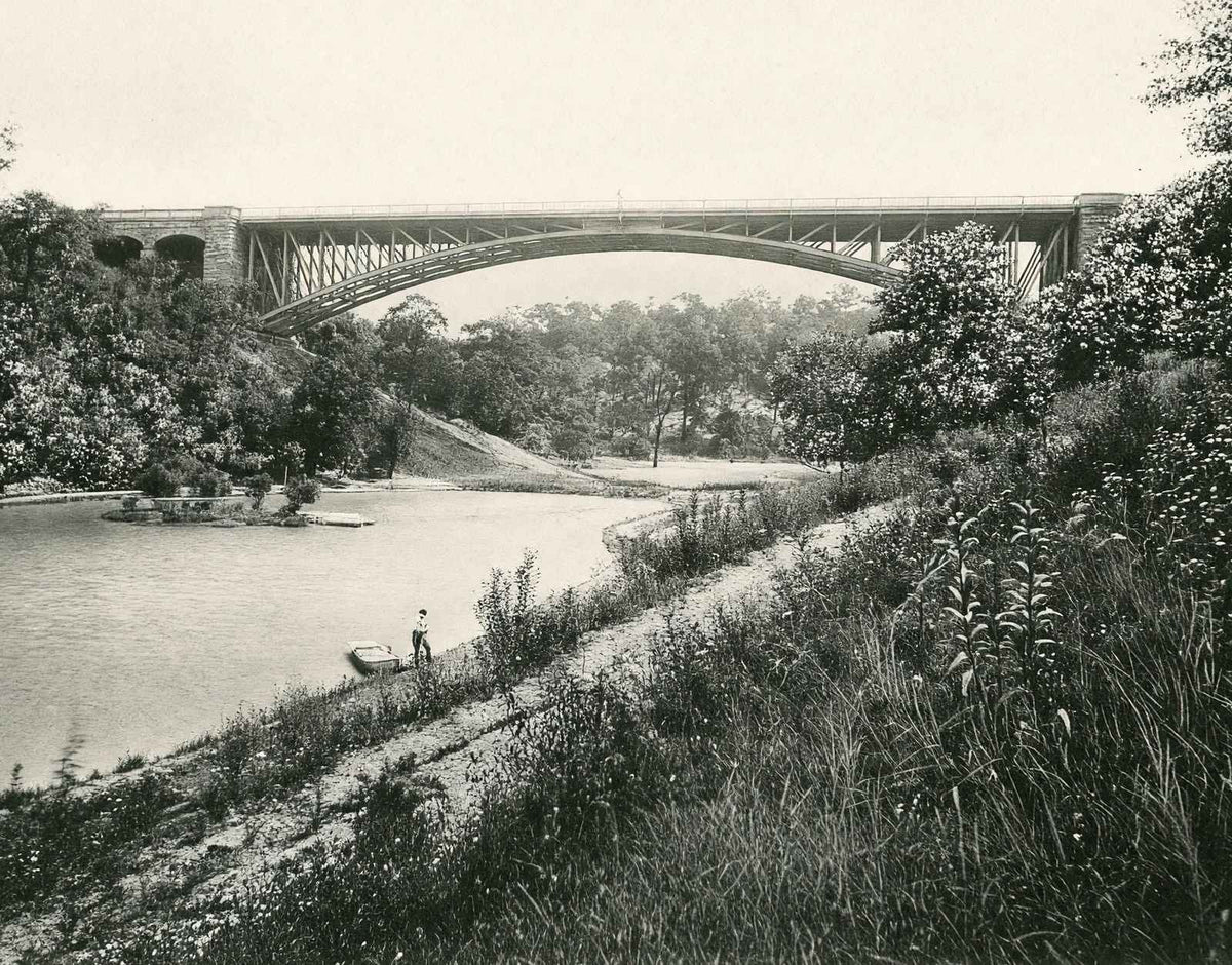 Panther Hollow Bridge, Pittsburgh PA 1907 vintage print