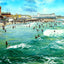 Noon Bathing, Atlantic City, NJ in 1901 art print