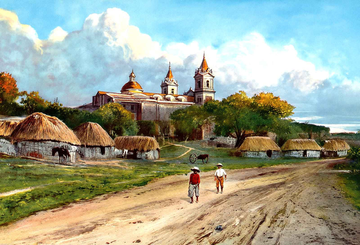 Suburbs of Matanzas, Cuba in 1923 vintage print