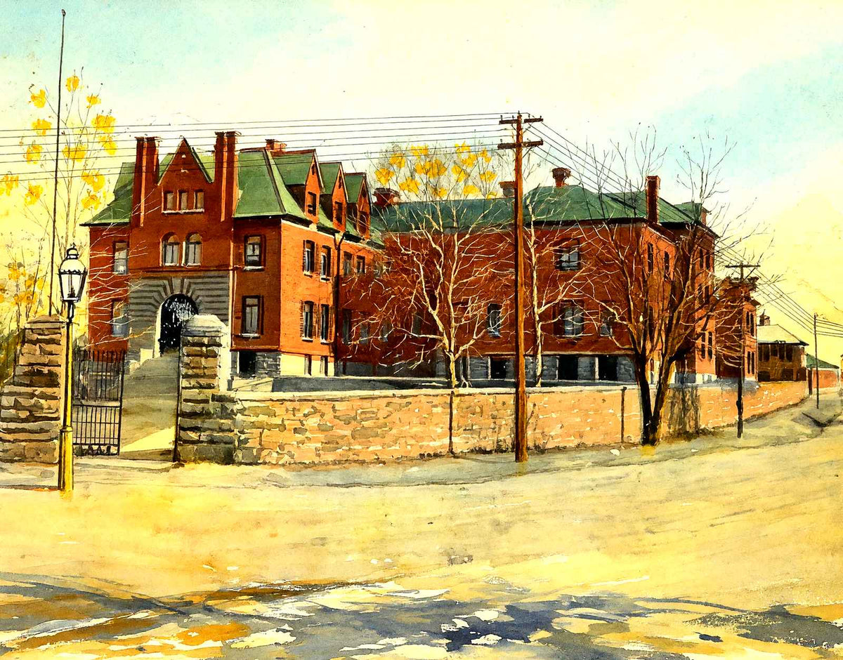 City Hospital, Wilkes-Barre, PA in 1907 art print