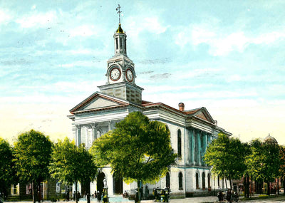Guilford Court House, Greensboro, NC in 1906 vintage print