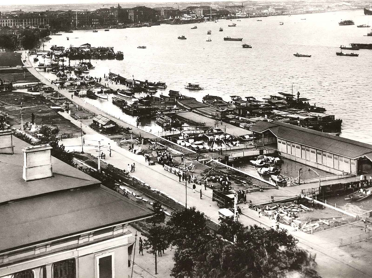 The Bund, Shanghai, China vintage photo print
