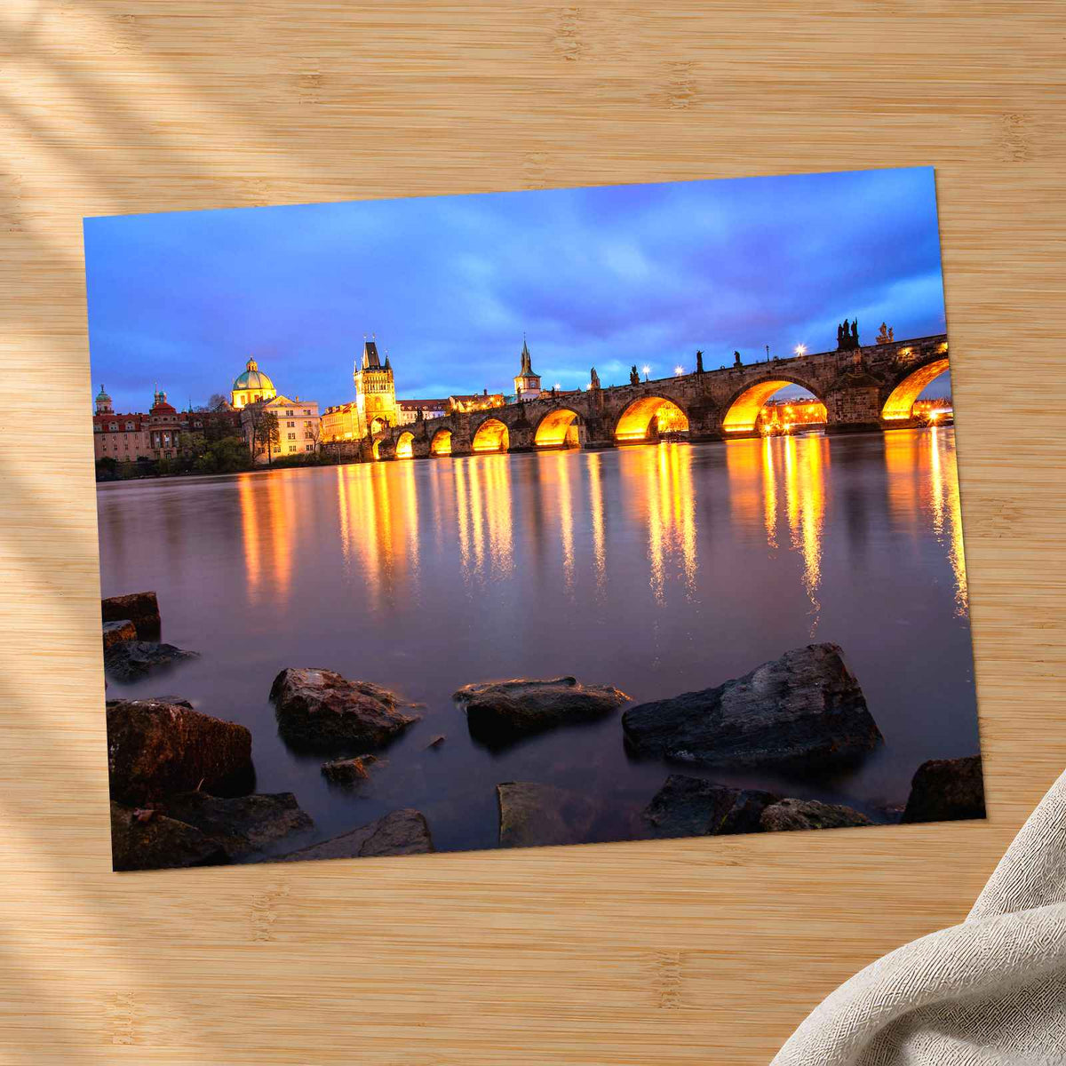 Charles Bridge, Vltava River, Prague Photo Print Wall Decor