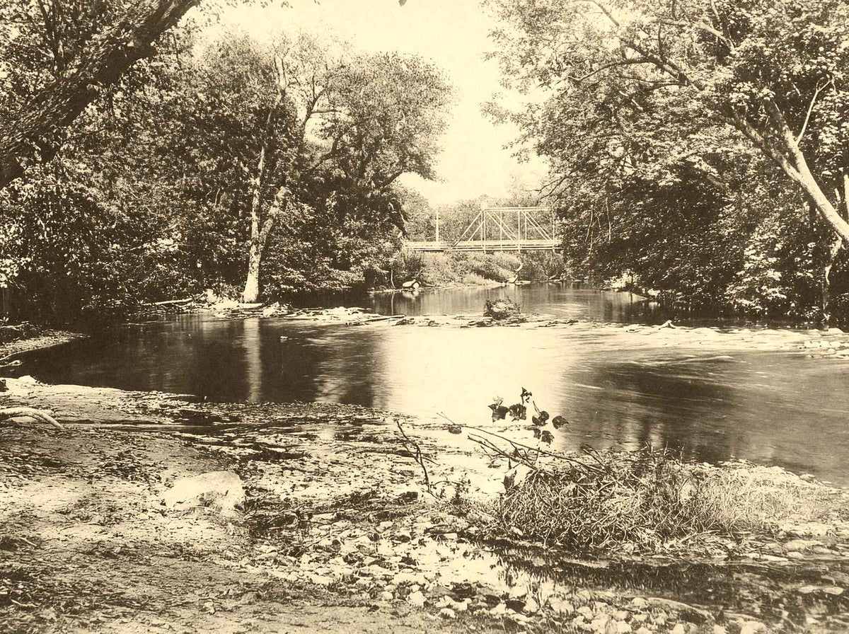 Swannanoa River at Biltmore, Asheville NC vintage print