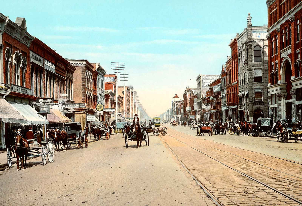 Market Street, Chattanooga, TN in 1905 vintage print