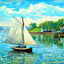 Shrewsbury River, Red Bank, NJ in 1906 art print