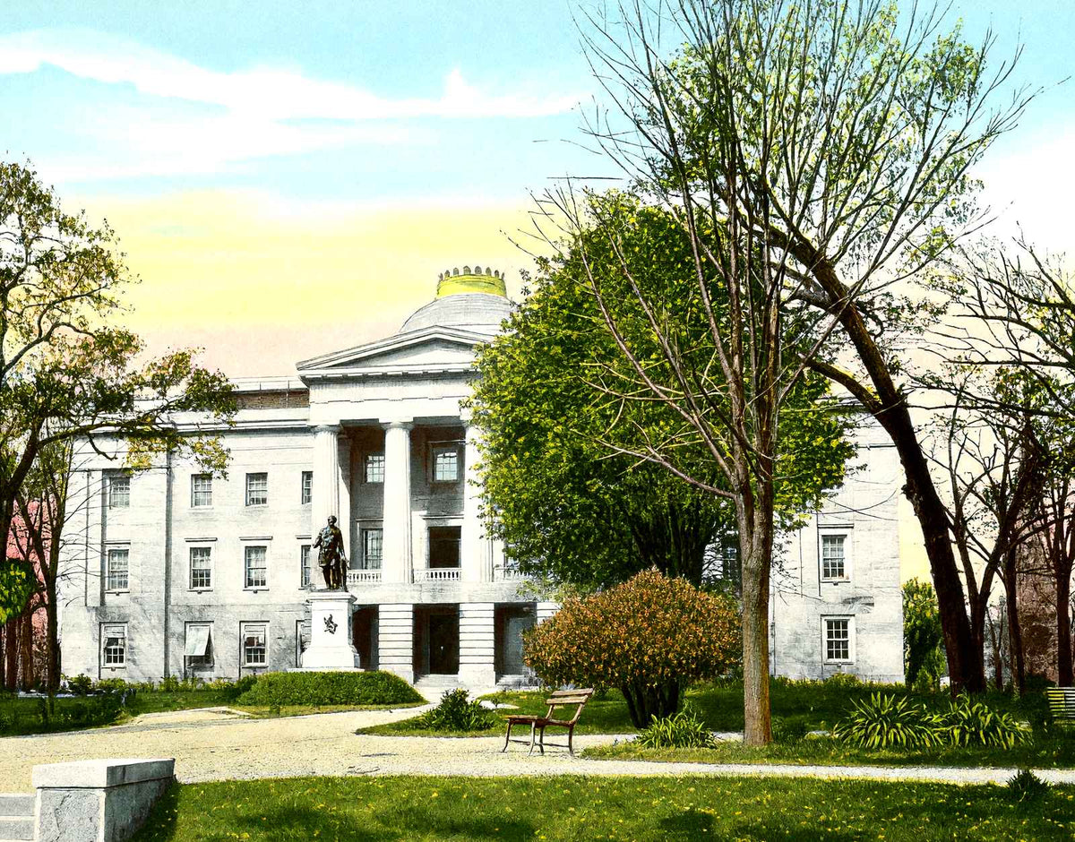 State Capitol, Raleigh, NC in 1906 vintage print