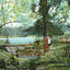 Swan Lake, Overton Park, Memphis, TN in 1905 vintage print