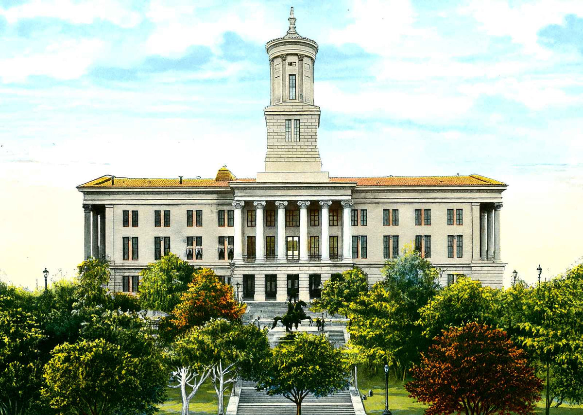 State Capitol, Nashville, TN in 1906 vintage print