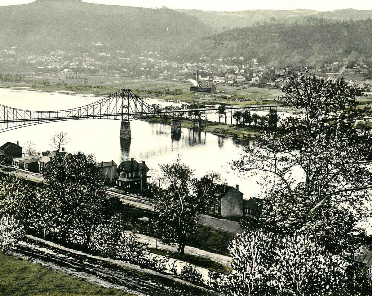 Allegheny River Highland Park, Pittsburgh PA vintage print