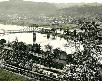 Allegheny River Highland Park, Pittsburgh PA vintage print