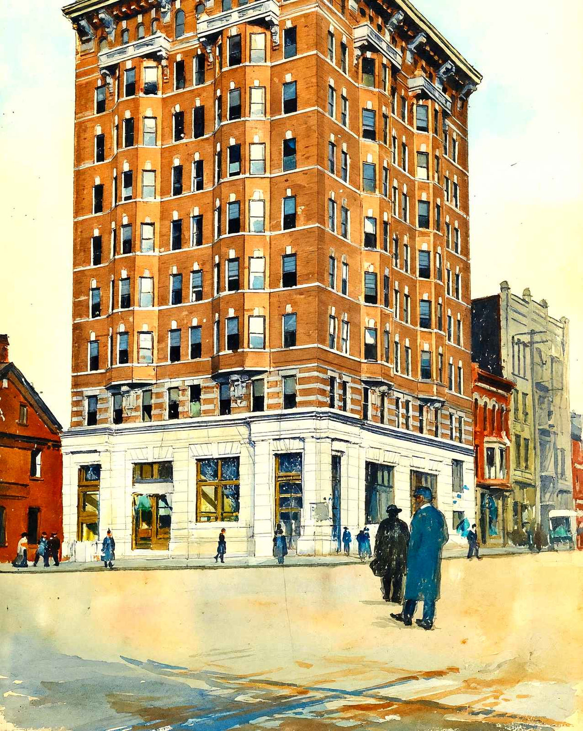 Colonial Trust Building, Reading, PA in 1907 art print