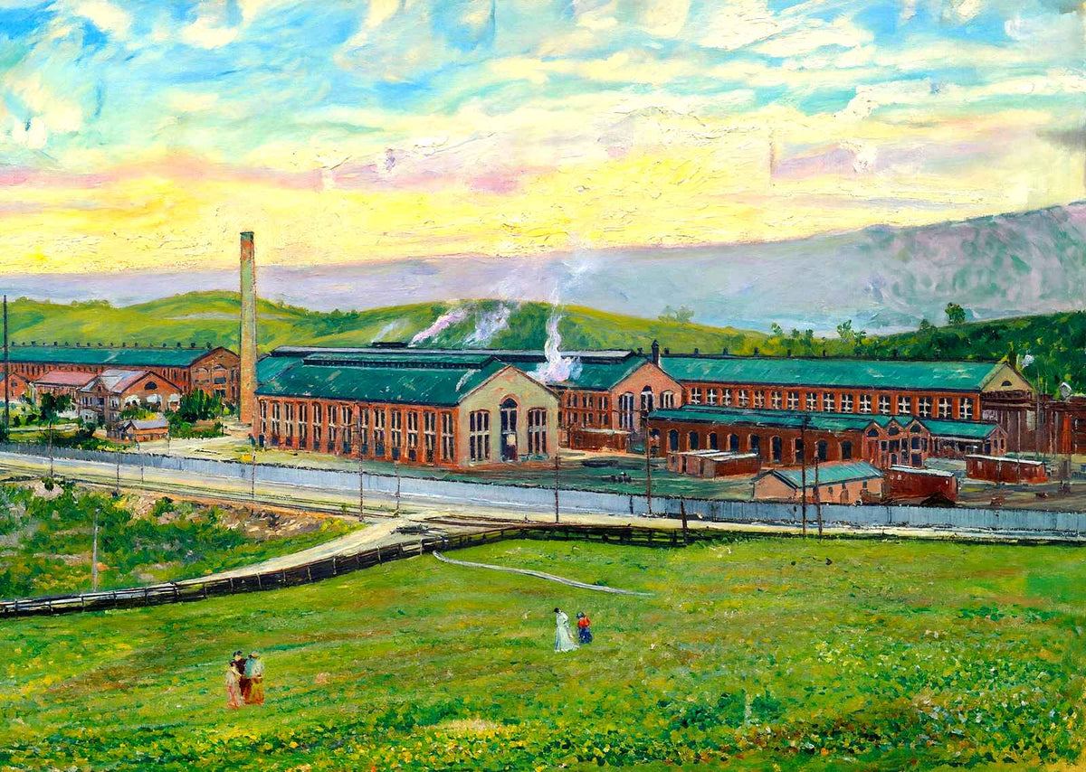 Juniata Shops, Altoona, PA in 1906 art print