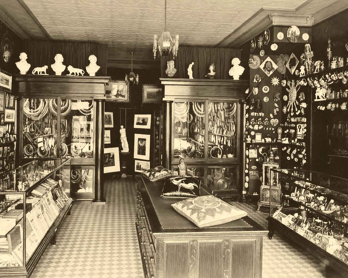 The O.K. Art Store, Bradford, PA in 1904 restored photo print