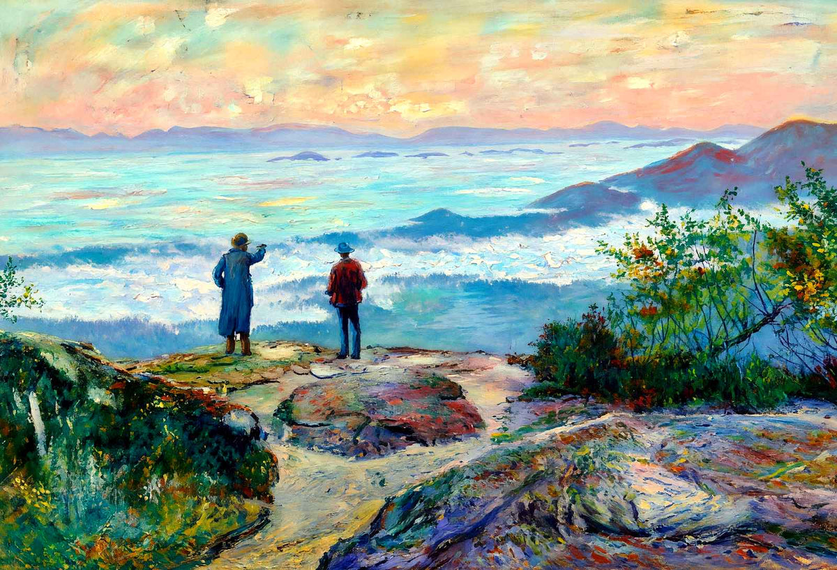 Above the Clouds, Asheville, NC in 1906 art print